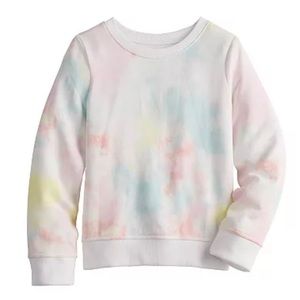 Jumping Beans tie dye crew neck girls pullover